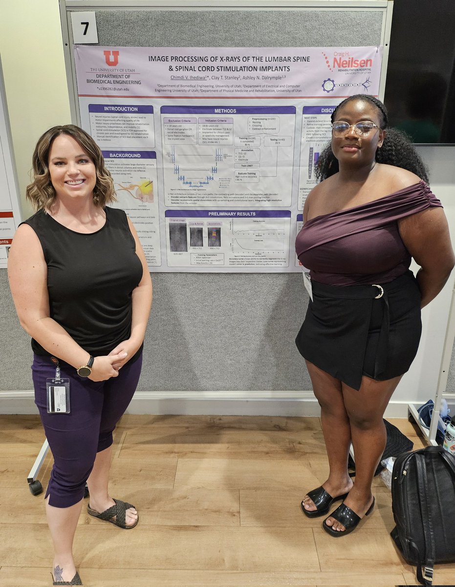 NERVES_Lab's tweet image. NERVES Lab member Chimdi Ihediwa is presenting her work at the Undergraduate Research Symposium today! She&apos;s working to develop a method to automatically detect spinal vertebrae and SCS electrodes from fluoroscopy images 🩻

Funded by UROP
@UtahBME
