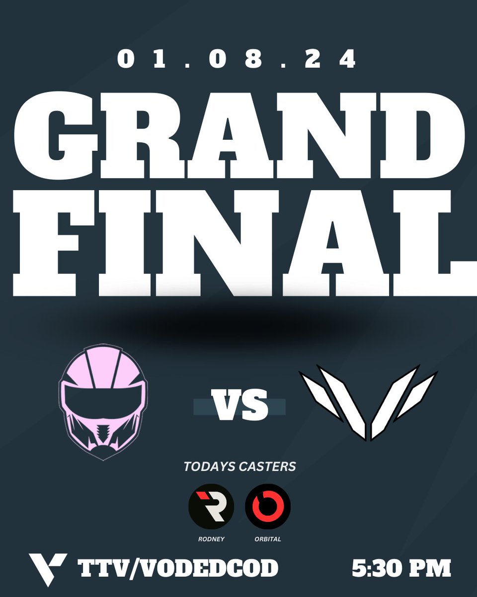 VODED (@vodedcod) on Twitter photo WE ARE LIVE!!!
@ElmetsOnTour
VS
<a href="/ViPeEsports/">ViPe Esports</a>
!! DIVISON 2 GRAND FINALS!! JOIN US AT twitch.tv/vodedcod/ WE ARE LIVE!!!
@ElmetsOnTour
VS
<a href="/ViPeEsports/">ViPe Esports</a>
!! DIVISON 2 GRAND FINALS!! JOIN US AT twitch.tv/vodedcod/