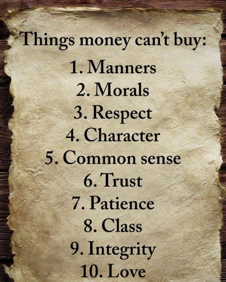Things money can't buy: