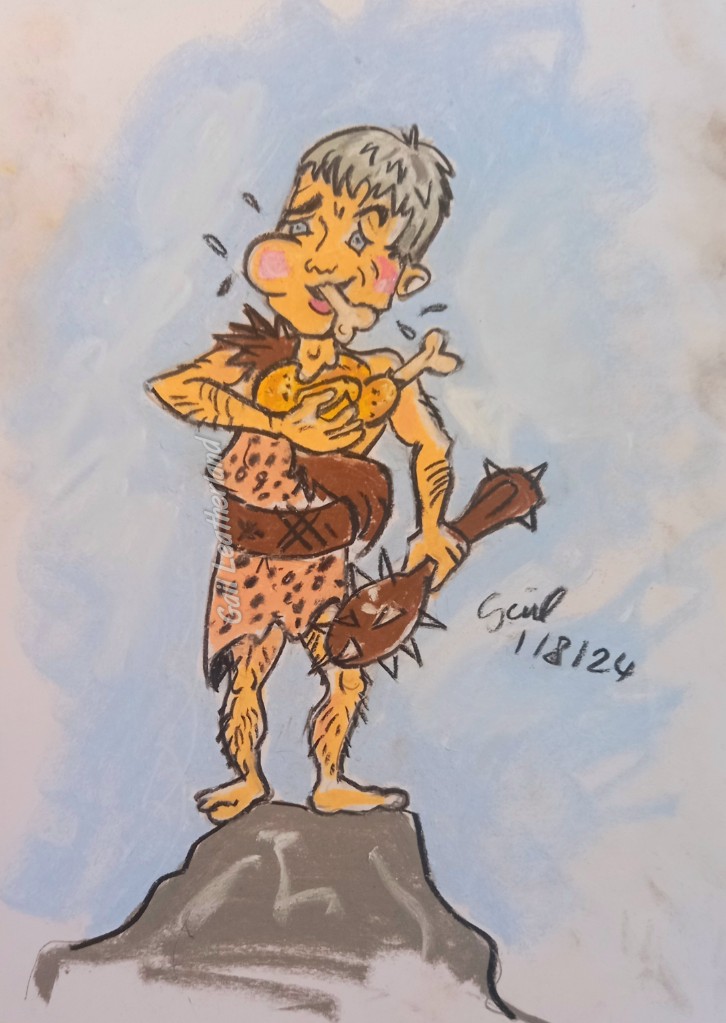 gailartiart's tweet photo. #caveman #caleb #emmerdale #caricatures #wholechicken we love him lol, great cheeky character #Calebmiligan #williamash 😍😍😍 https://t.co/OWLLPJqopm