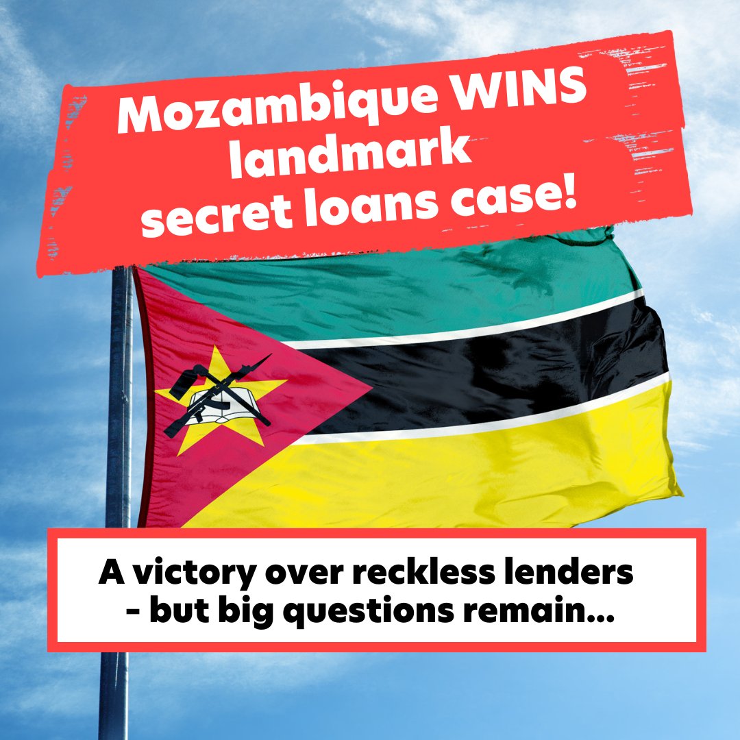 🚨BREAKING:🚨

Victory in secret loans case! UK Court says company behind deals that caused economic crisis in #Mozambique should pay $2 BILLION+

It's a huge win over reckless lenders - but won't resolve the crisis they caused.

Incredible campaigning by <a href="/FMO_Moz/">FMO</a>👏🏾
