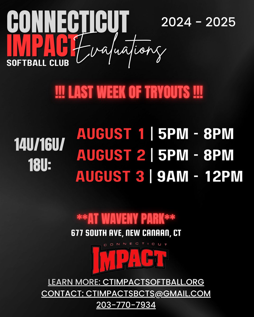 Evals Tonight!!! 5PM at Waveny Park