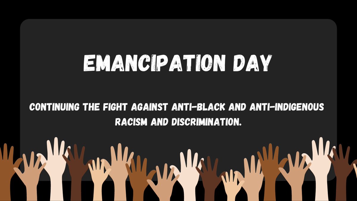 #EmancipationDay is an opportunity to learn about and reflect on the history of slavery on the land that is now Canada. Today, we also recommit to fighting against ongoing racial injustice in our society and communities. 

Learn more: canada.ca/en/canadian-he…