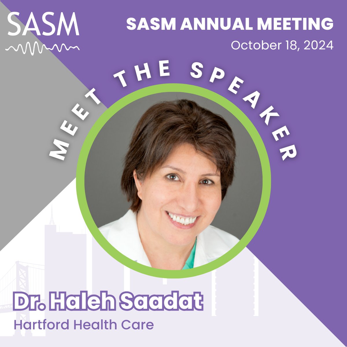 SASM (@sasm_hq) on Twitter photo 📢 Excited to announce Dr. Haleh Saadat will be speaking at the SASM Annual Meeting! Her session, "Eyes Wide Shut: Navigating the Hazards of Sleep Loss in Anesthesiology," is not to be missed. Join us to learn from the best! 🌟 #SASMEnthusiasm bit.ly/3XCw3KM 📢 Excited to announce Dr. Haleh Saadat will be speaking at the SASM Annual Meeting! Her session, "Eyes Wide Shut: Navigating the Hazards of Sleep Loss in Anesthesiology," is not to be missed. Join us to learn from the best! 🌟 #SASMEnthusiasm bit.ly/3XCw3KM