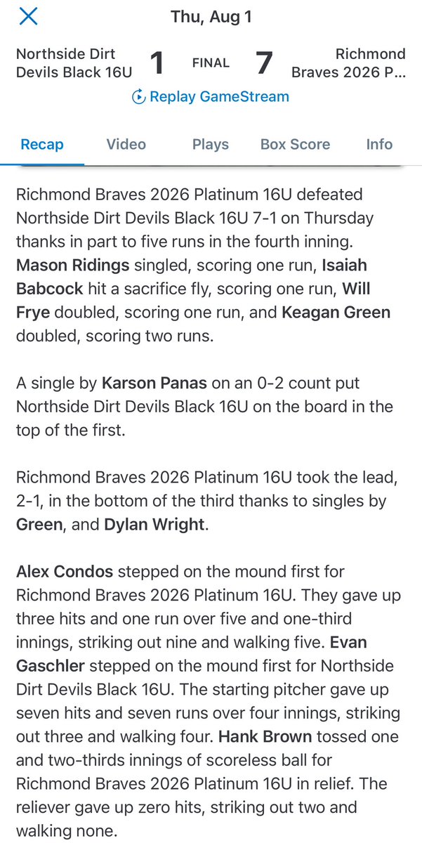 Richmond Braves tweet media