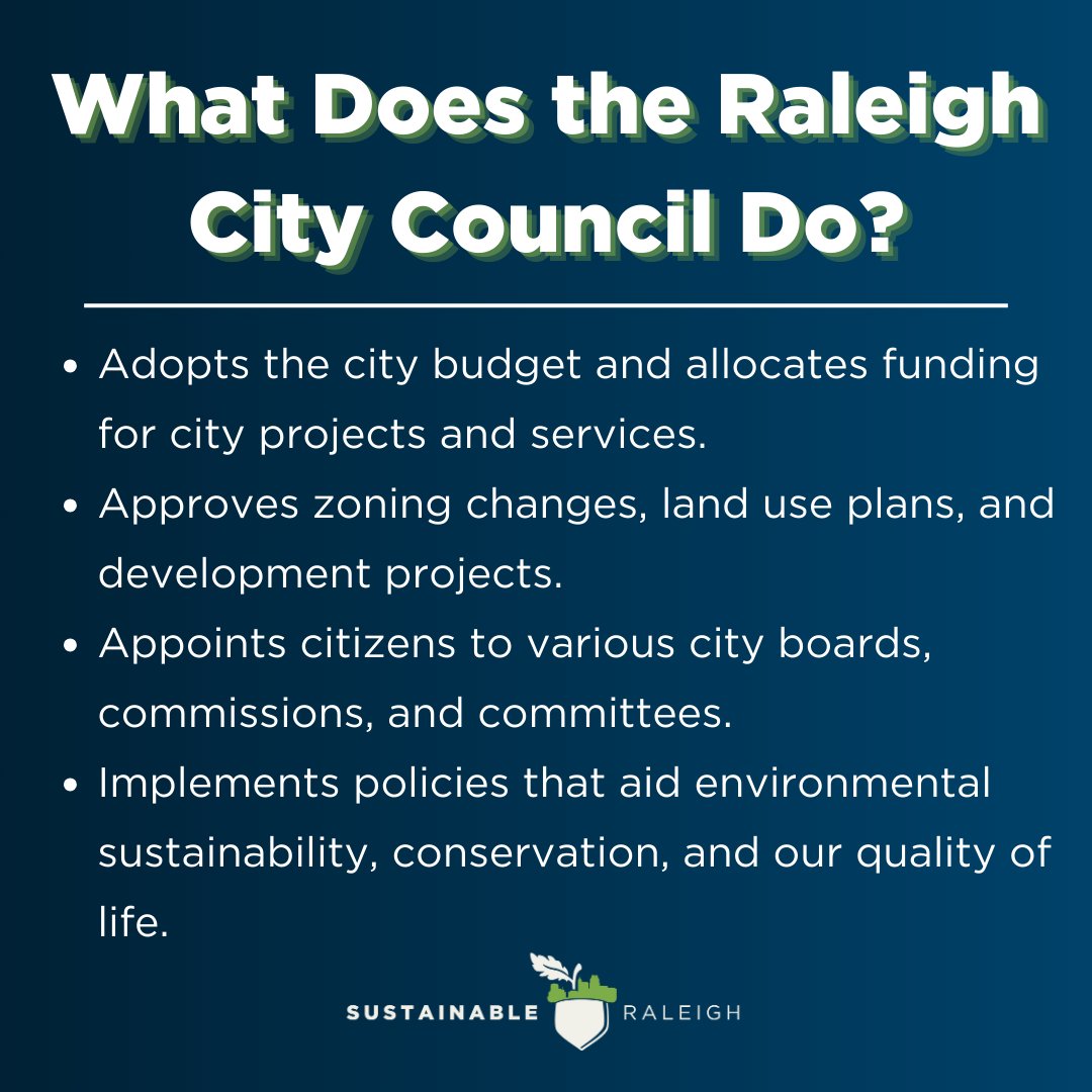 Why should you pay attention to what the Raleigh City Council does?

They make so many key decisions that have a direct impact on your day-to-day life!

#ralpol #raleighnc #raleighcitycouncil