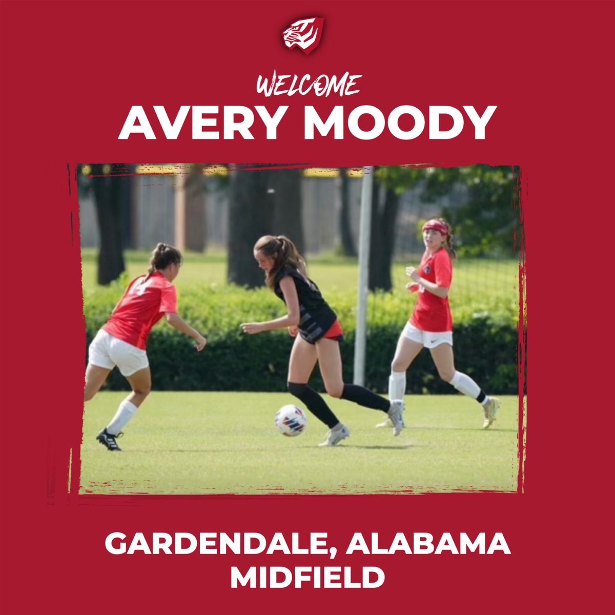 uwa_wsoccer's tweet photo. ❗❕ Officially reppin' that red and white ❕❗ 

Welcome to the tiger family  @avery_moody04!! 👏🐯 https://t.co/BTrDuNQVbu