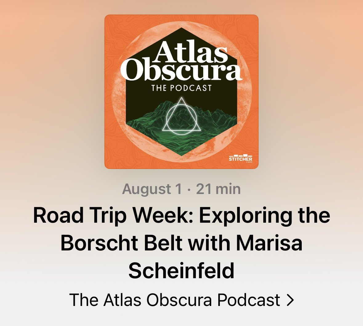 marisaschein's tweet photo. Bucket list podcast 💯 Thank you again @atlasobscura https://t.co/BsWPBK5f8Q https://t.co/dDnbn3qkls