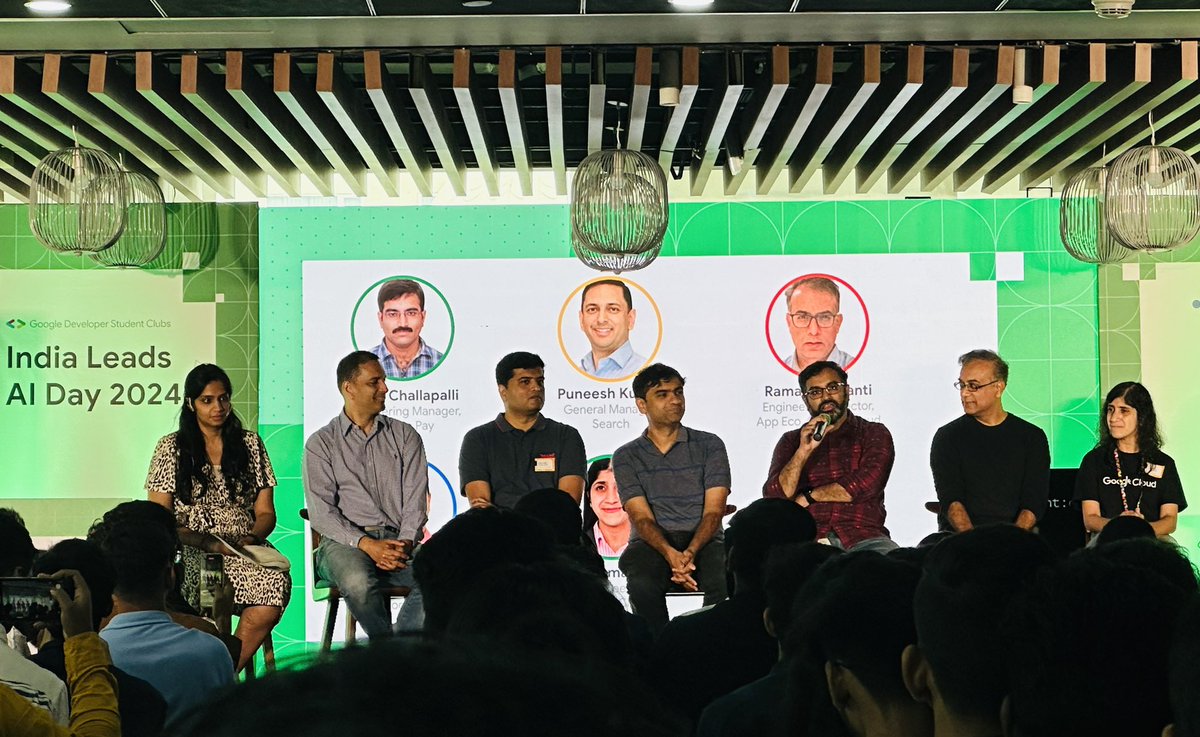 SahithiGurlinka's tweet photo. Thrilled to have attended GDSC AI Day in Bangalore!😊 It was amazing meeting the leads from across India. Special thanks and great to connect with @Nikkitagandhi, Rachel Francois, Tanvi Somani, and Karthik Padamanabhan!
#IndiaLeadsAIDay #GoogleDevsIN #DeveloperStudentClubs https://t.co/GqyMNwdN7A