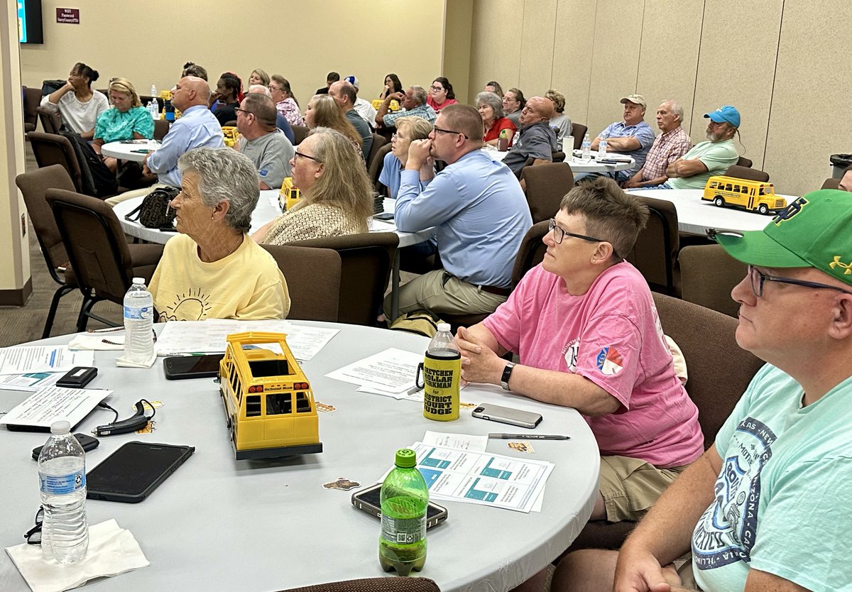 SurryCoSchools's tweet photo. #SCSBackToSchool | Welcome Back, SCS Bus Drivers! 🚍✨

Yesterday’s Annual Bus Driver Beginning of the Year meeting was full of enthusiasm and important updates, including remarks from SCS Bus Driver of the Year, Mr. Reed Kozlow. Here’s to a safe and successful year ahead! https://t.co/cYcXxNFo0h