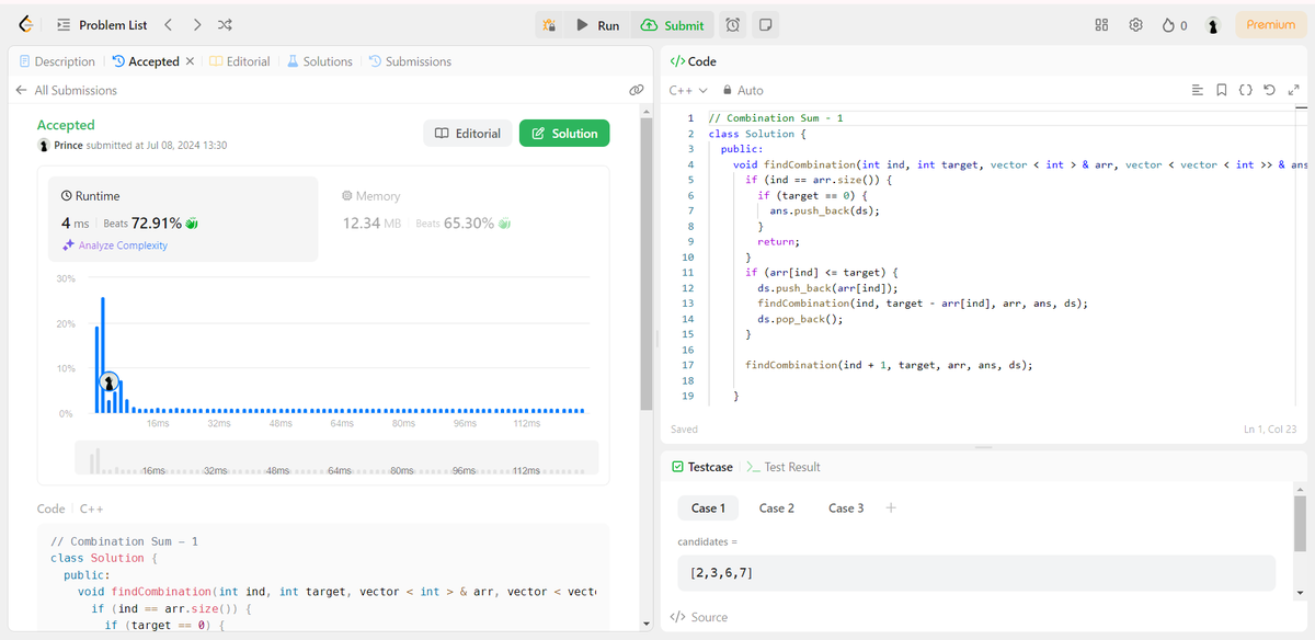 Princeishere0's tweet photo. Day 36th of #100daysofcode Completed with 4 questions of @striver_79 A2Z DSA sheet.
Questions are:-
1. Combination Sum I.
2. Combination Sum-II.
3. Subset Sum-I
4. Subset Sum-II
(took hints to solve this question) 
#buildinpublic 
#LearningJourney 
#LearnToCode 
#algorithms https://t.co/0gnwoo36b9