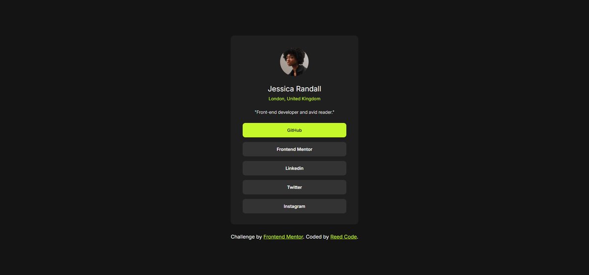 reed_code's tweet image. Another @frontendmentor challenge completed. 🎉
Every challenge taken is a step closer to my goals. 

Rate my work. Feel free to criticize 😅

Github repo: github.com/hsfarid/Social… 
Live website: hsfarid.github.io/Social-links-p…