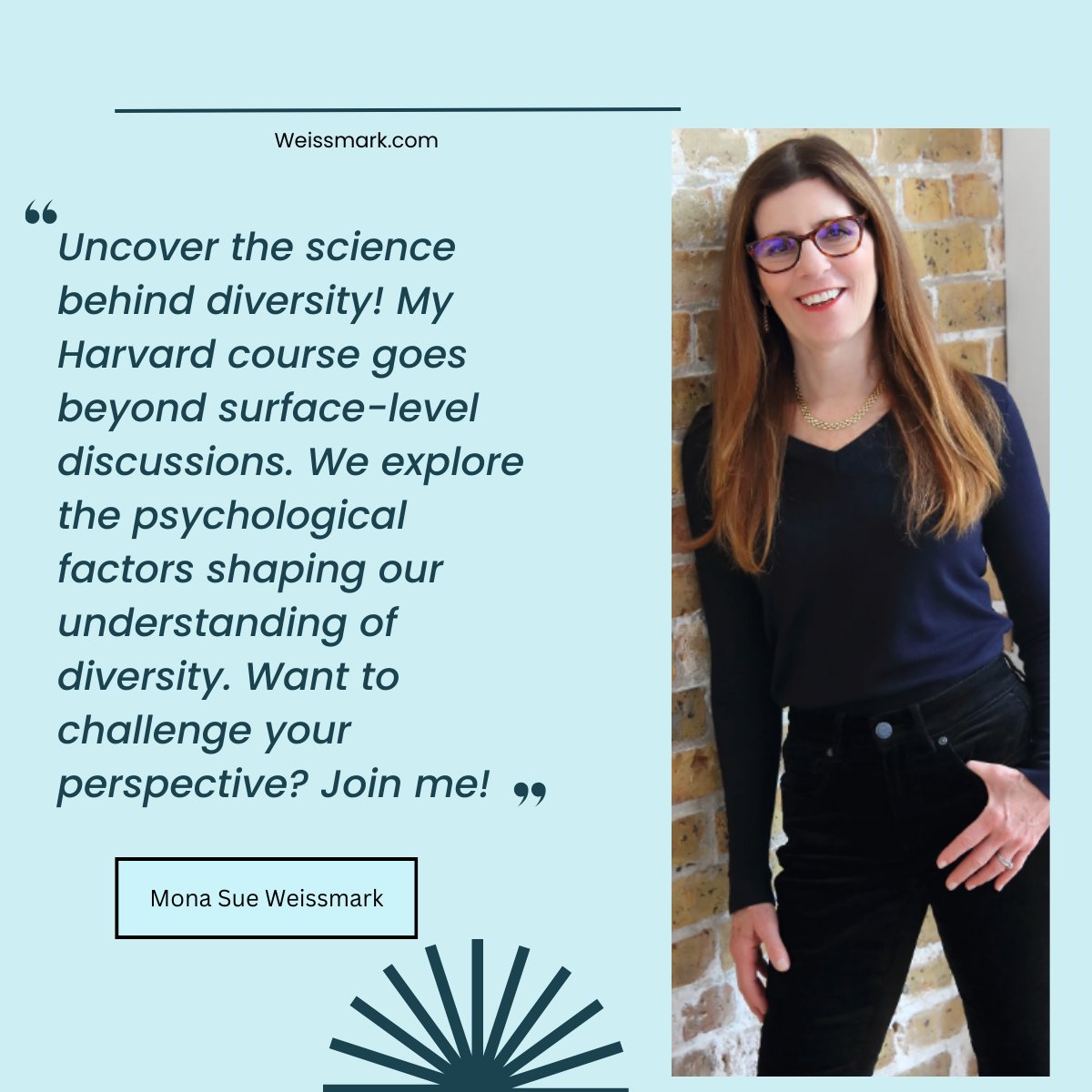 MonaWeissmark's tweet image. Tired of the same old diversity course? Dive deeper into the psychology of diversity with me at Harvard. We&apos;re not just talking about it; we&apos;re studying it through science. 

Register here: ➡️ shorturl.at/du2VD

#ScienceOFDiversity #PsychologyOFDiversity 
 #BeyondDEI