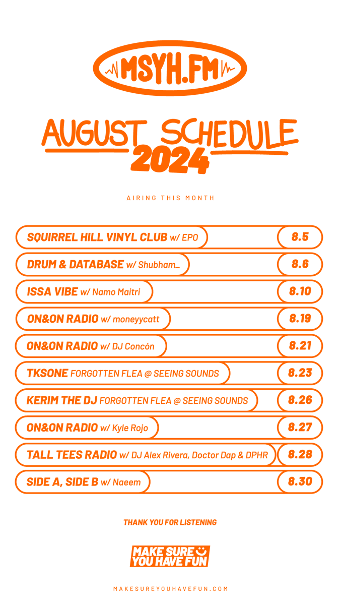 MSYHFM's tweet photo. Aug is hot, keep it locked on https://t.co/fd41oPcGSR https://t.co/9WFC9sUUUC
