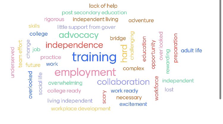 Great session at the <a href="/pattanupdates/">PaTTAN</a> transition conference. Interesting to see what words come to mind when you think of post-secondary transition. We have work to do! #SpecialEducation