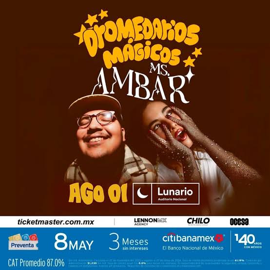 🎟️🎟️🎟️ ¡ALERTA BOLETOS! 🎟️🎟️🎟️ Solo díganos qué canción de Dromedarios Mágicos y Ms. Ambar quieren escuchar y se llevan un boleto doble.
