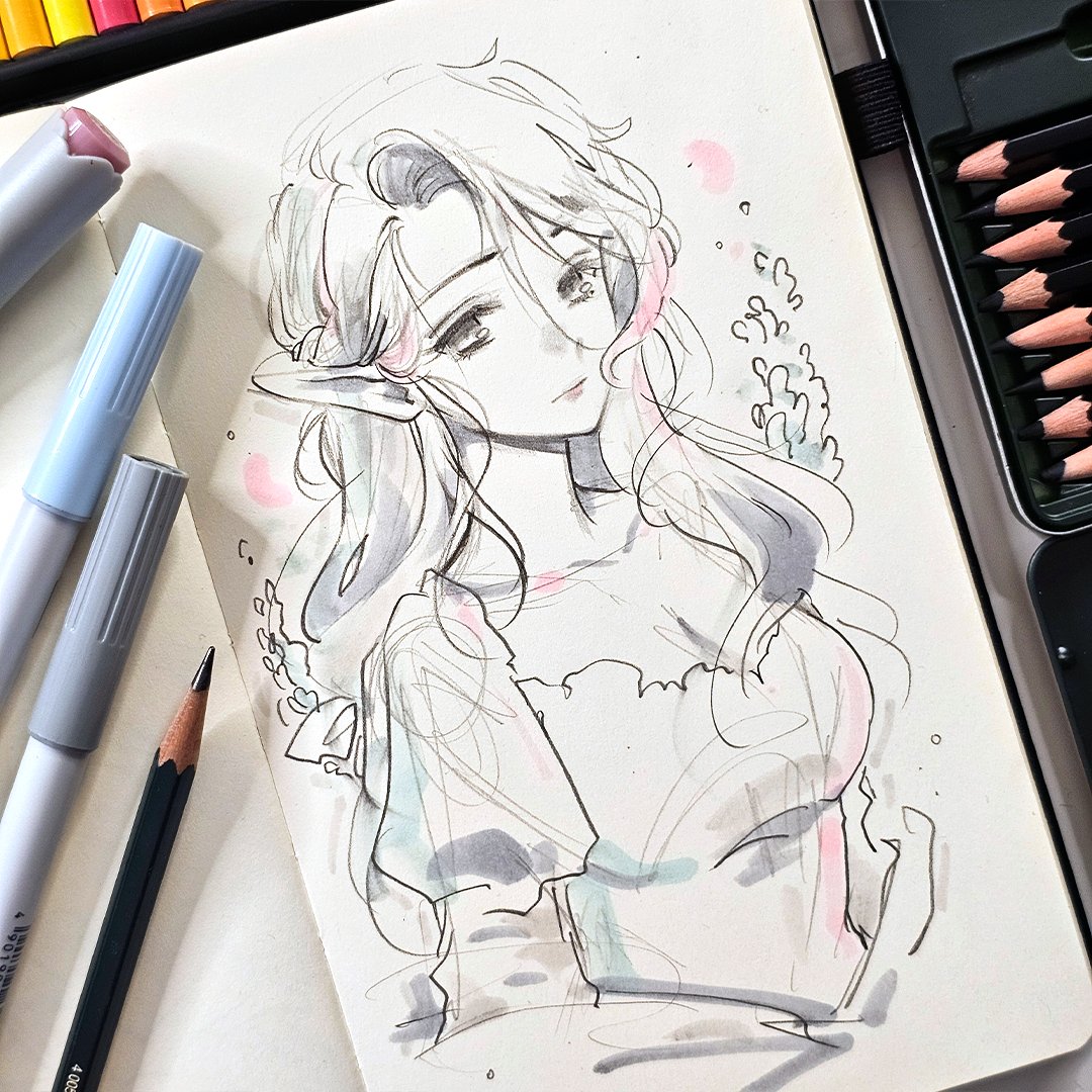 10 minute sketch 'cuz artblock 🫠