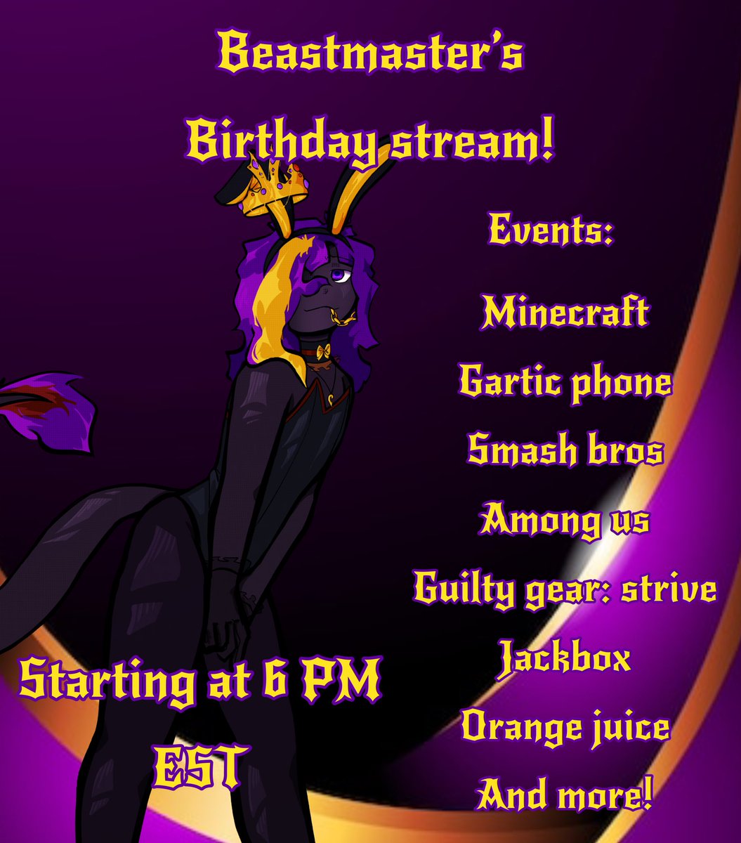 TONIGHT IS THE BIRTHDAY EVENT 🥳🎉

Be sure to stop by and join me as we play some games together at 6 PM EST

#Vtuber #VtubersEN