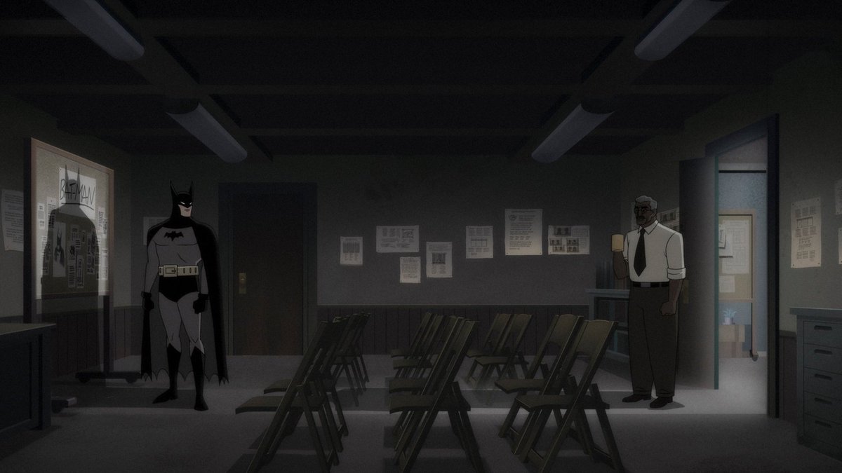 SCastrali's tweet photo. C'est sombre, c'est intense, le ton est mature et les personnages retravaillés pour leur donner une profondeur qui épouse le gotham noir de cet univers. #BatmanCapedCrusader  c'est une grande proposition qui fait honneur à son héritage animé. Merci Bruce Timm. https://t.co/L5moHhklv2