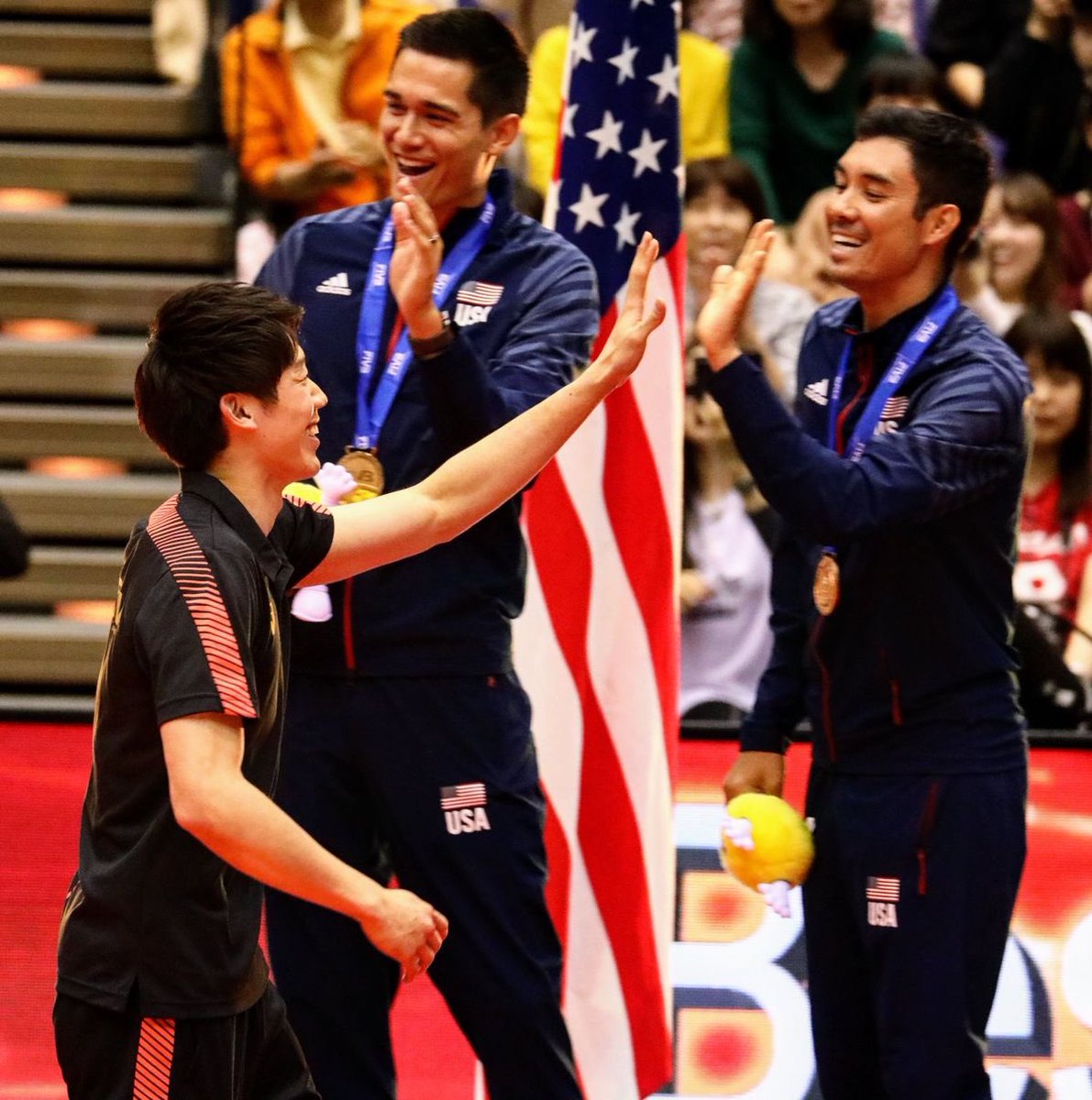 luvvvv_dk's tweet photo. yuki, micah and shoji World Cup 2019 ❤️✨ https://t.co/EJ4rchLZc6