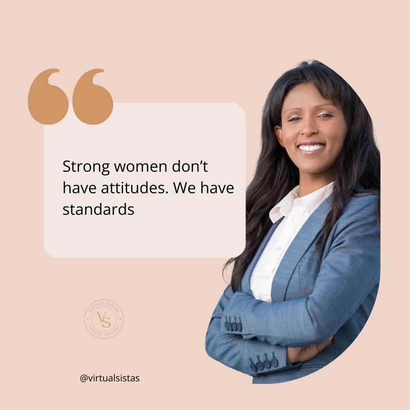 virtualsistas's tweet photo. ✨Motivation✨
.
Strong women don't have attitudes. We have standards
.
.
.
.
.
.
#Virtualsistas #VirtualAssistantService #VirtualWork #DigitalSupport #TaskAssistant #OnlineProductivity #RemoteHelp   #TaskManagementPro #VirtualSupport  #VirtualWorkplace #DigitalEfficiency https://t.co/DHwtIEjeBM