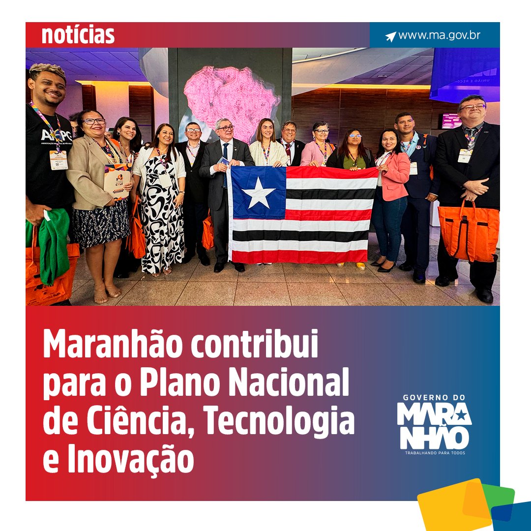 GovernoMA's tweet image. ✅ O #GovernoMA participou da 5ª Conferência Nacional de Ciência, Tecnologia e Inovação (CNCTI) em Brasília.

🚀 A delegação maranhense, incluindo representantes da Secti, Fapema e Uema, levou as demandas do estado para o centro do debate nacional.

#InovaçãoMA