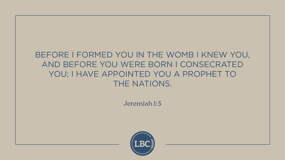 LenexaBC's tweet photo. From today's reading:
Before I formed you in the womb I knew you, And before you were born I consecrated you; I have appointed you a prophet to the nations. — Jeremiah 1:5
#ReachTeachUnleash
#LBCScripture
#LBC_DailyWalk
#liveoutward https://t.co/MfJI8C6bgM