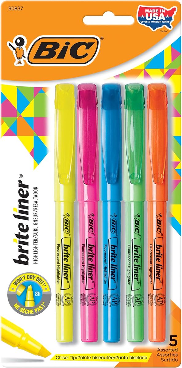Muhamma37685027's tweet image. 🔥🔥 SALE 🛍️ SALE🔥🔥2 in 1 🔥 🔥 
🔥LIMITED TIME OFFER🔥 
      🔥🔥$1 Only🔥🔥 
❤️ Buy Now ☺️ Click 🔗
amzn.to/3WLhweV
Brite Liner Highlighters, Chisel Tip, 5-Count Pack of Highlighters Assorted Colors
#amazon #electricbugzapper #bugzapper 
#lampBIC