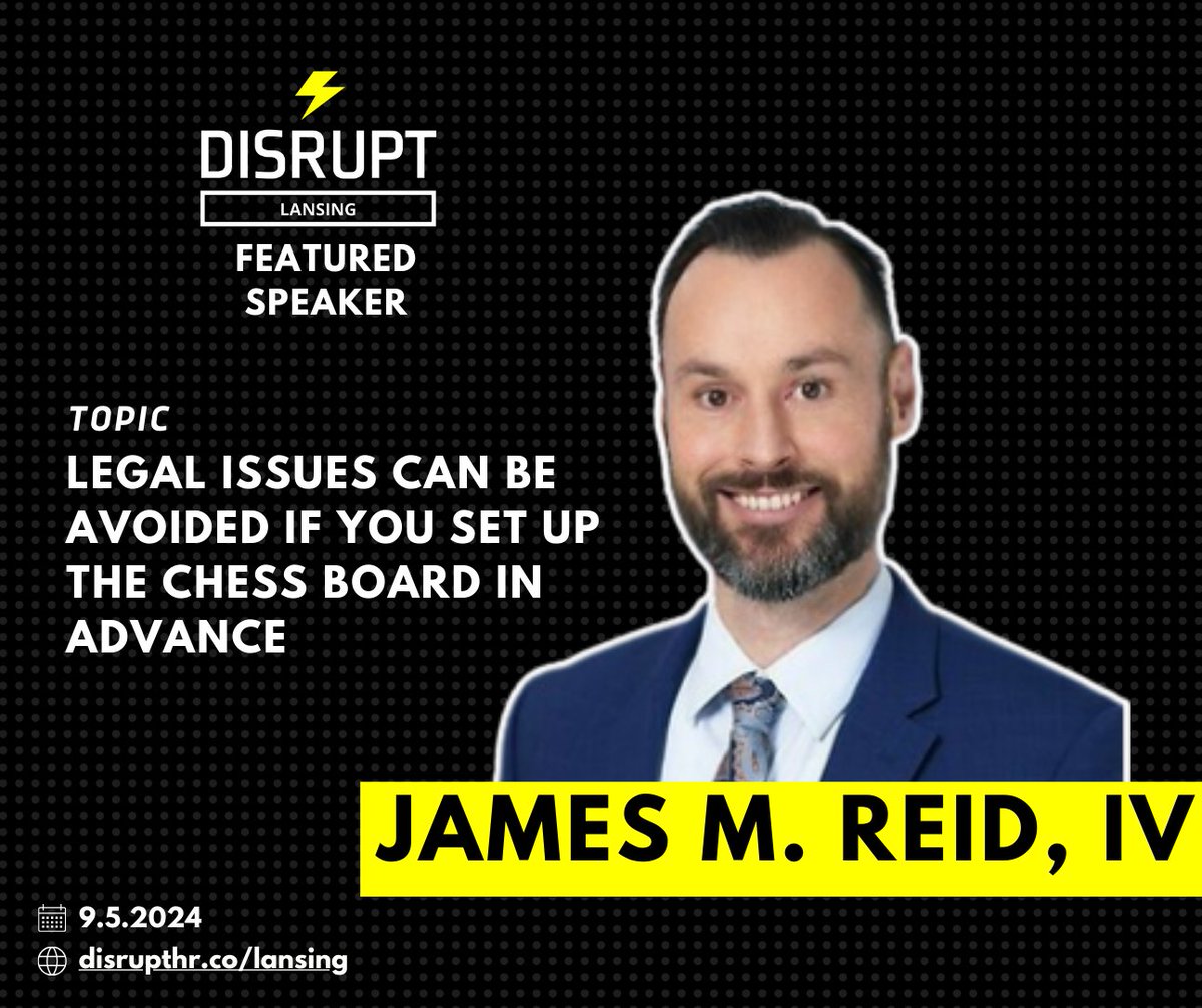 DisruptHR Lansing (@disruptlansing) on Twitter photo 🎤 Speaker Announcement 🎤
We're excited to have James Reid from <a href="/HonigmanLaw/">Honigman LLP</a> join us at DisruptHR Lansing 4.0!
His presentation, “Legal Issues Can Be Avoided if You Set Up The Chess Board in Advance,” offers proactive legal strategies and more🏛
🎟️ disrupthrlansing2024.eventbrite.com 🎤 Speaker Announcement 🎤
We're excited to have James Reid from <a href="/HonigmanLaw/">Honigman LLP</a> join us at DisruptHR Lansing 4.0!
His presentation, “Legal Issues Can Be Avoided if You Set Up The Chess Board in Advance,” offers proactive legal strategies and more🏛
🎟️ disrupthrlansing2024.eventbrite.com