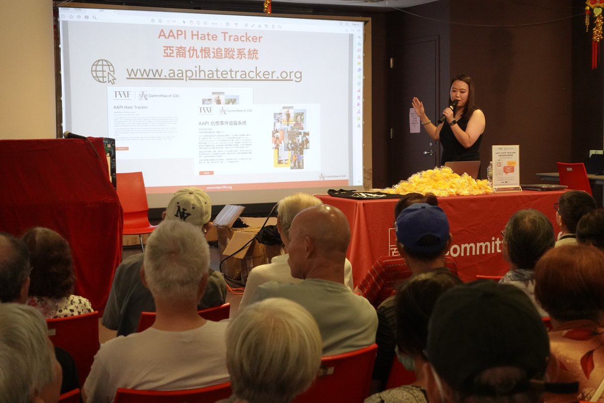 Committee100's tweet photo. Last week we continued to spread the word about our #AAPIHateTracker created in conjunction with @taaforg among our NYC community! As always, we also handed out a tote and #YellowWhistle for everyone. @yellow_whistle https://t.co/jjGKopjwBw