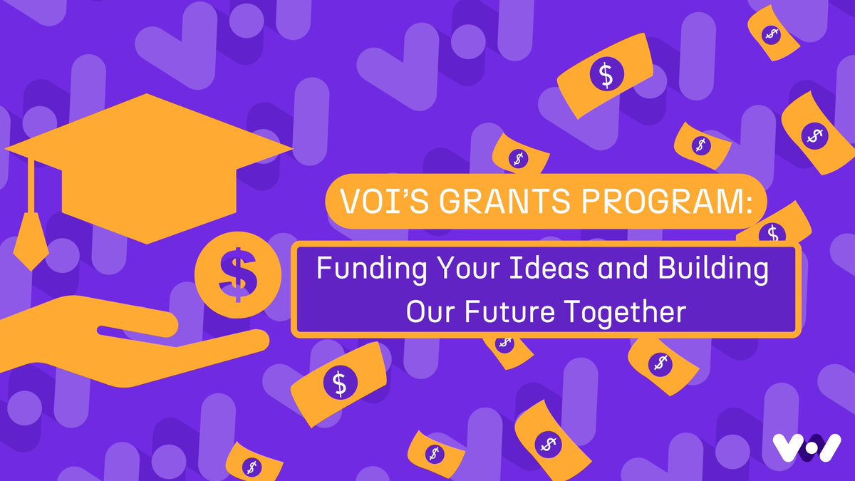 We're thrilled to launch Voi’s Grants Program! 💥

Whether you're a developer, educator, or community builder, there's a grant for you to bring your innovative projects to life. Our program offers funding across various categories, including:

📈 Development
📺 Marketing
📚