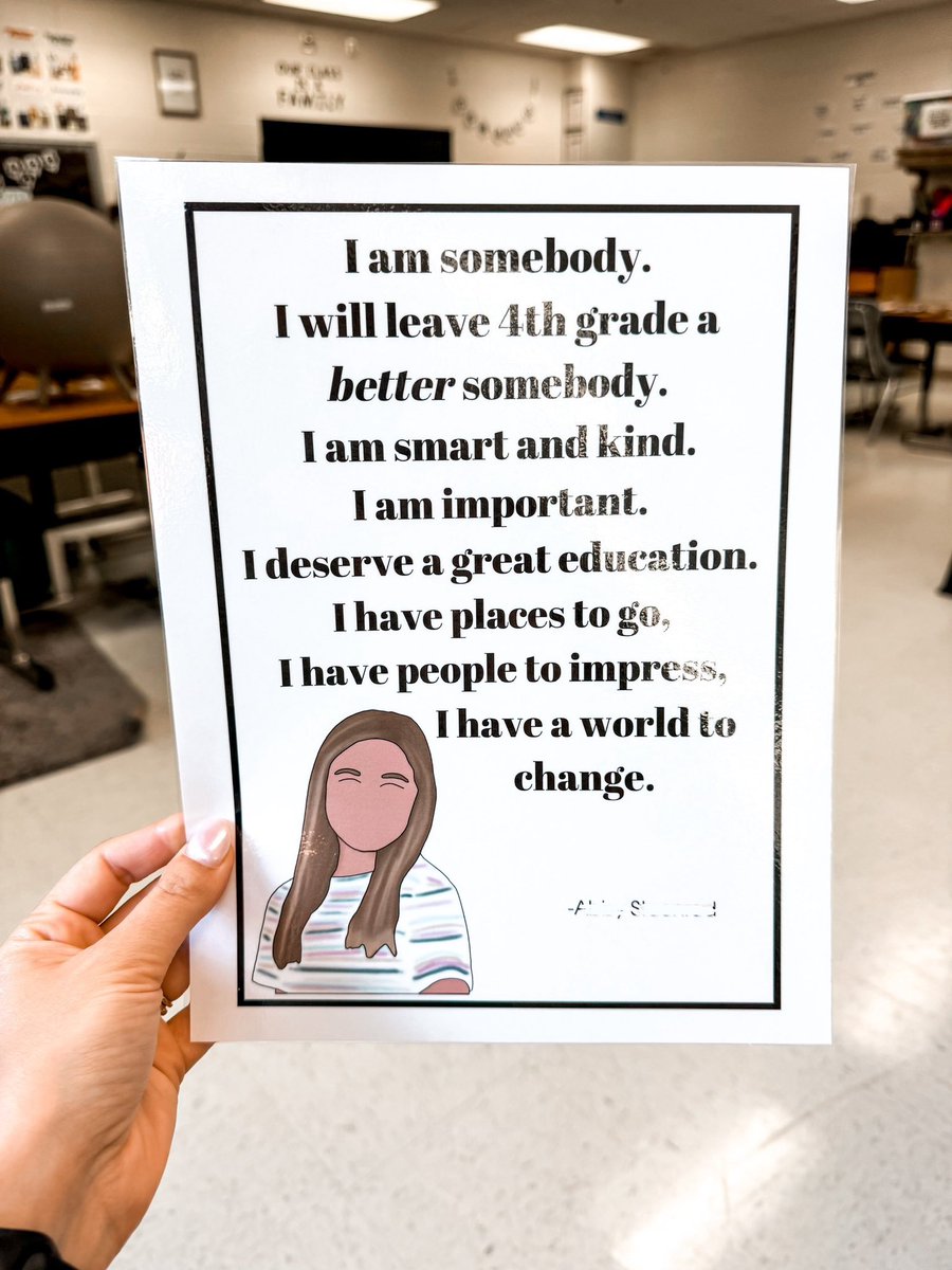 A special surprise gift I gave my students on the last day of school last year! A drawing of them + our class chant. 🤍