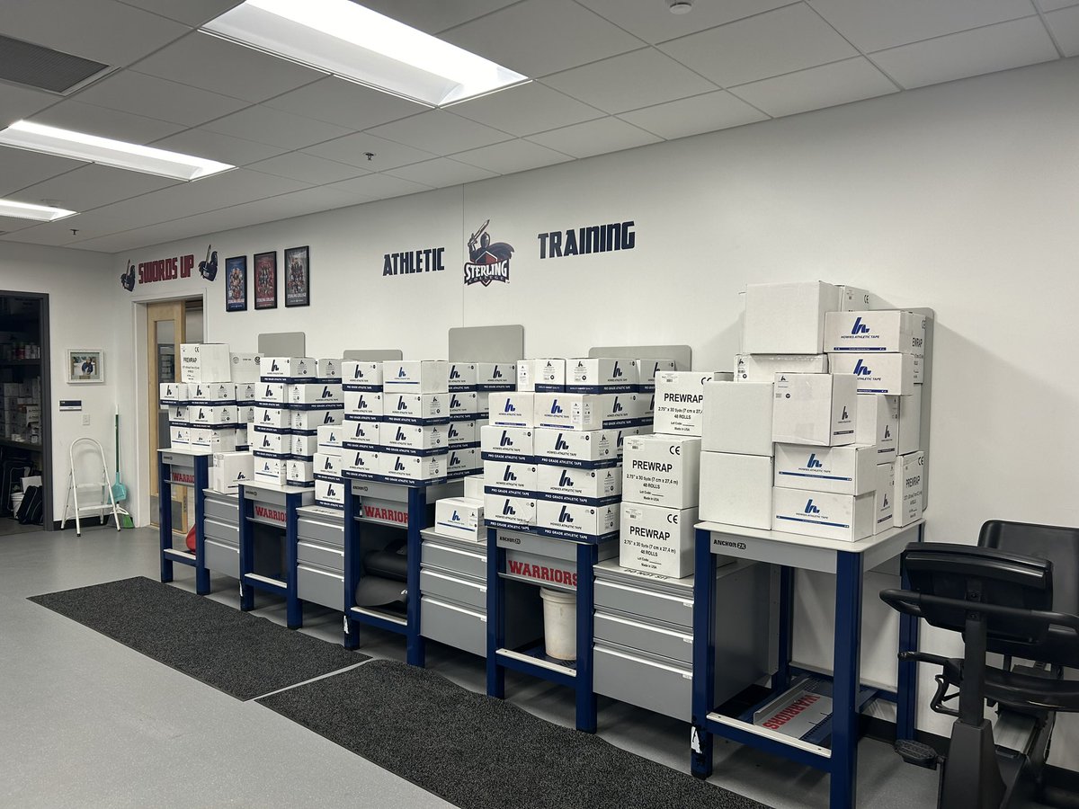 Andrew Drake, MAT, LAT, ATC ⚕️ (@andrewdrakeatc) on Twitter photo One of the best days of the year. The day the <a href="/howiestape/">Howies Athletic Tape</a> order comes in. #SwordsUp ⚔️ #HealingWARRIORS
<a href="/SterlingCSports/">Sterling Warriors</a> <a href="/SCSportMed/">Sterling College Sports Medicine</a> One of the best days of the year. The day the <a href="/howiestape/">Howies Athletic Tape</a> order comes in. #SwordsUp ⚔️ #HealingWARRIORS
<a href="/SterlingCSports/">Sterling Warriors</a> <a href="/SCSportMed/">Sterling College Sports Medicine</a>