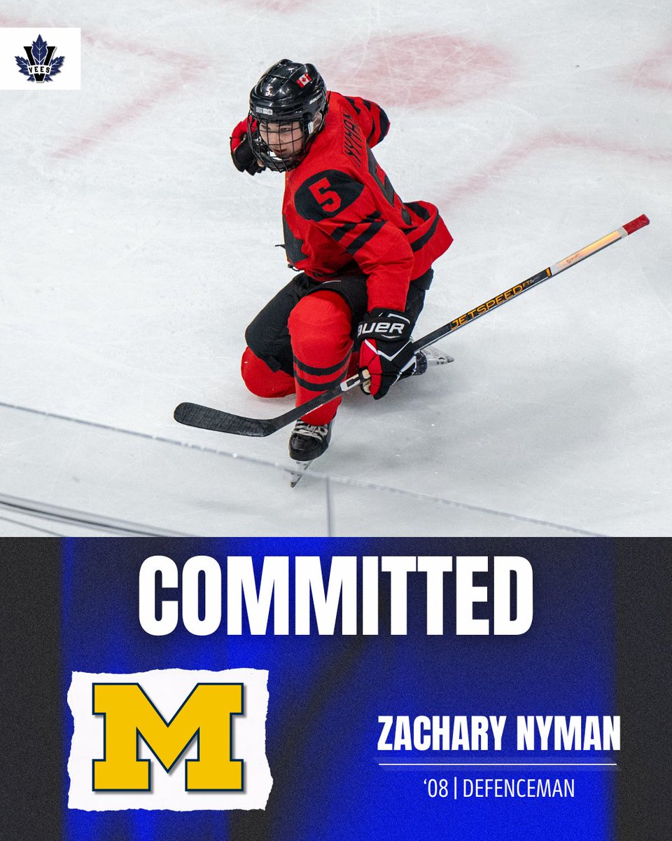 Congratulations to incoming defenceman Zachary Nyman ('08) on his commitment to <a href="/umichhockey/">Michigan Hockey</a>.

📸 OIS / Joe Toth