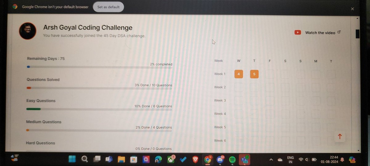saurabh_irt's tweet image. Hey folks just started #CrackYourIntership 
#CrackYourPlacement challenge 
By @arsh_goyal 
For next 45 day ❤️ 

Today is day 2 till now done ✅ 9 questions...