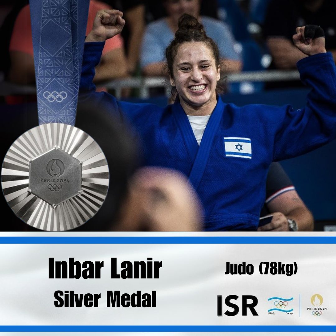 IsraelinUSA's tweet photo. Israeli Judo star Inbar Lanir just won an Olympic silver medal in @Paris2024!
We are so proud! ๐ช๐ฎ๐ฑ๐ฅ
@Olympic_Israel @Israel_Judo
#Paris2024 #IStandReady #AmYisraelChai https://t.co/RtUhldp0UK
