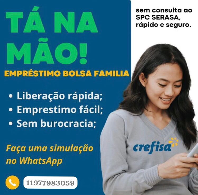 Precisando de um empréstimo e recebe bolsa família? 
Podemos te ajudar! 😅
🔹 Processo 100% online
