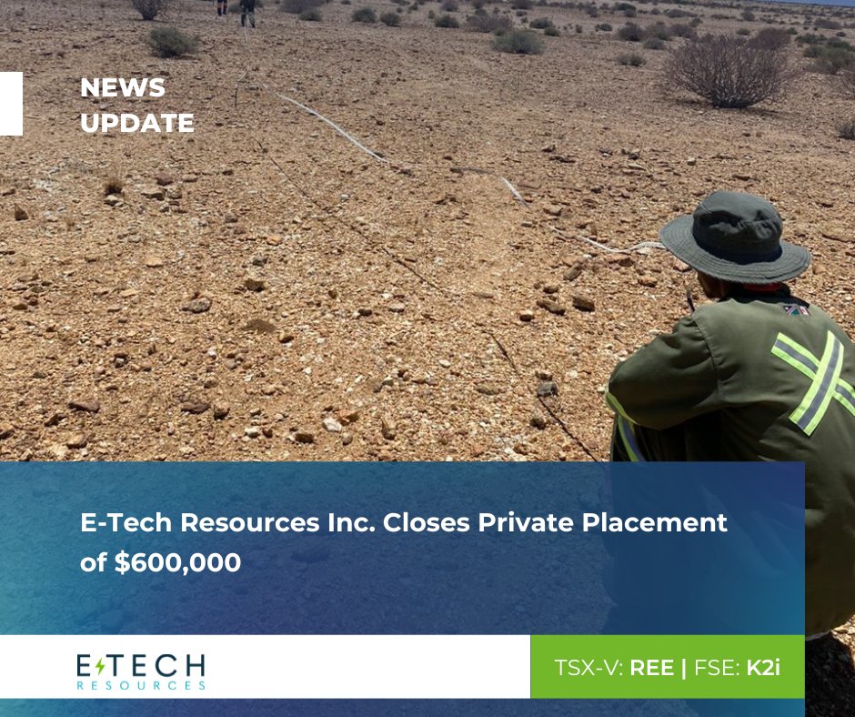 $REE.V is pleased to announce the closing of its previously announced private placement of 12,000,000 units at $0.05 per Unit. 

Read the full press release here: bit.ly/46t3jXe

#rareearthelements #miningstocks  #miningnews