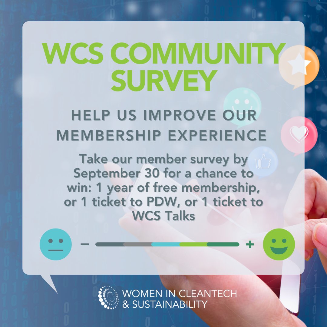 🚀 Calling all voices! Take Our 2024 Community Survey🌱 Help shape the future of Women in Cleantech and Sustainability. Complete the survey for a chance to win amazing prizes! 🎉🔗 info236796.typeform.com/survey2024#sou…
#CleanTech #Sustainability #CommunitySurvey #WCS2024