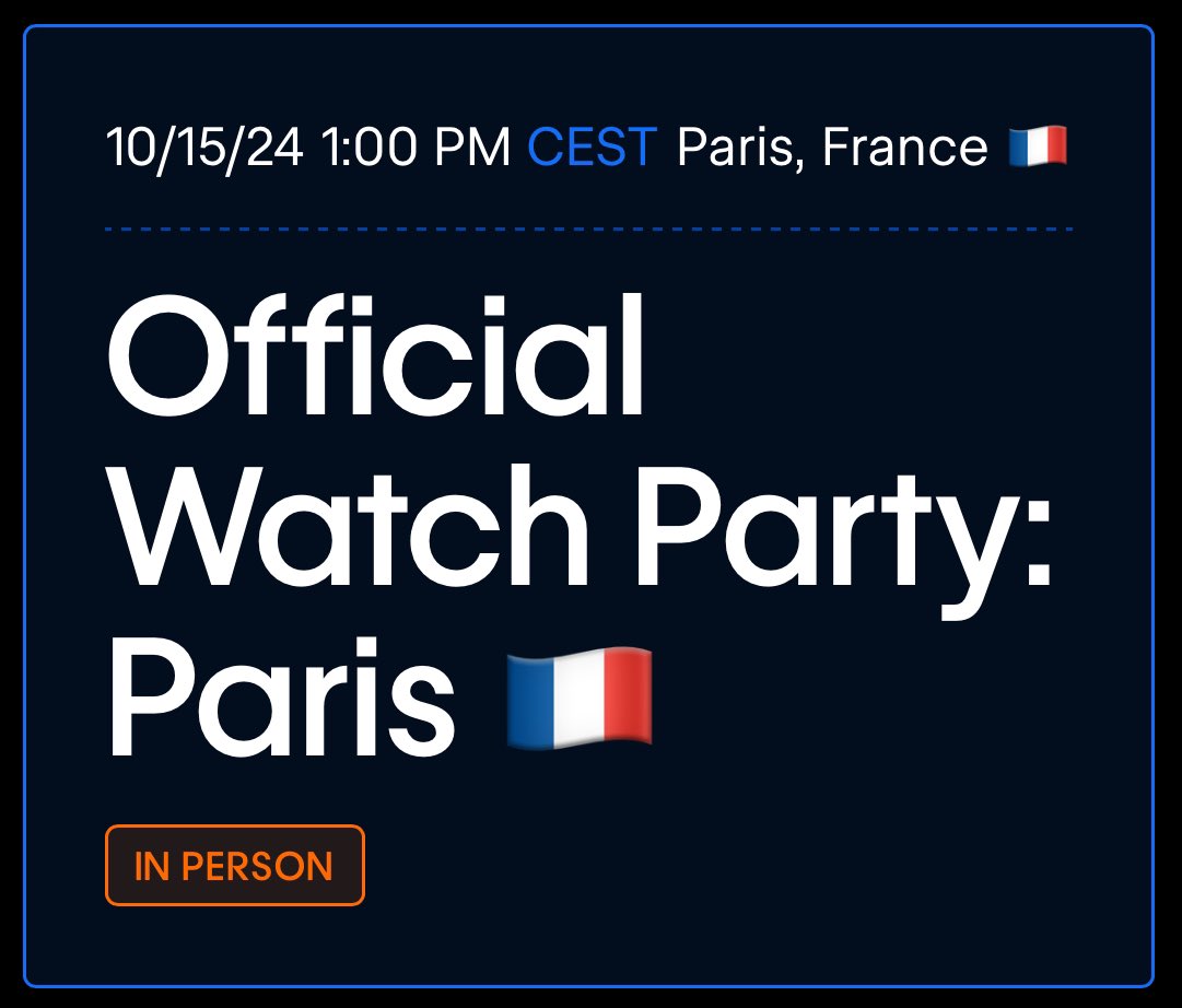 florian_bodelot's tweet photo. October 15, 2024 - Save the date for the official #WebflowWatchParty Paris 🇫🇷
We’re excited to collaborate again this year with @rolandtheo_, @alexteillet, and Camille to organize another epic Watch Party during the @webflowconf SF! 🎉
More information coming soon!
👉 https://t.co/kWV7ssFLKW