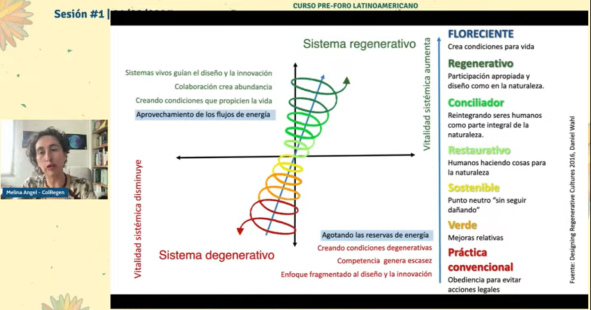 Hermosa presentación de Melina Ángel en la primera sesión del curso #economiasparalavida <3 
"Si nosotros vemos que nuestra sociedad está comportándose como una colonia parasitada, tenemos que volcar nuestra comprensión a cómo vamos a colaborar. Ese es el eje evolutivo" <a href="/GeaadB/">Economía, Ambiente y Alternativas al Desarrollo.</a>