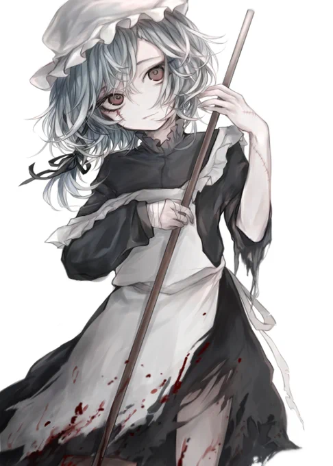 いろいろ描きなおしたゾンビメイドさん 