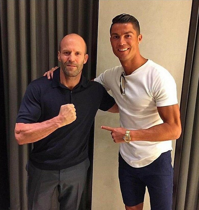 🔙📸 Cristiano Ronaldo &amp; Jason Statham. 🤩