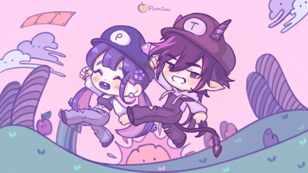 PlumSees's tweet photo. ❀ Super Purple Bros!
Featuring @TIIRAMIIISU2

◆ Hello everyone! Long time no post, huh? (ㅅ´ ˘ `❀)

◇ #TirArtsu #PlumBasket https://t.co/WHTg5DDoFM