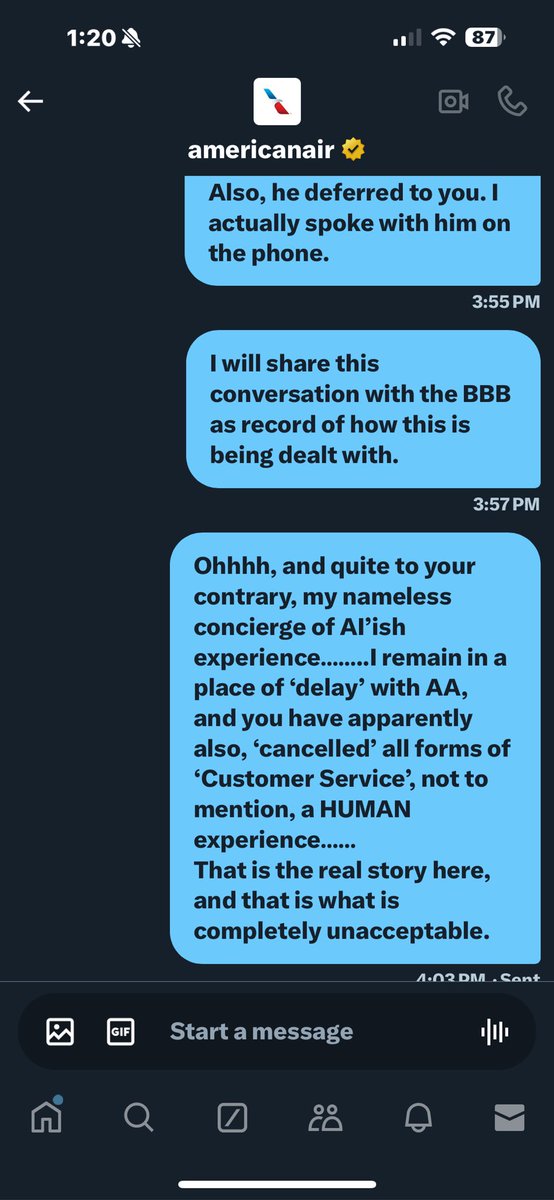 trishabaines's tweet image. @AmericanAir Pretty sure that you can Do Better than this. Let’s not forget,  how one of your Agents told my son that someone used his boarding pass?! @tsa How could that ever happen?! @NewJerseyDOT He was left stranded for 17hrs in Dallas.