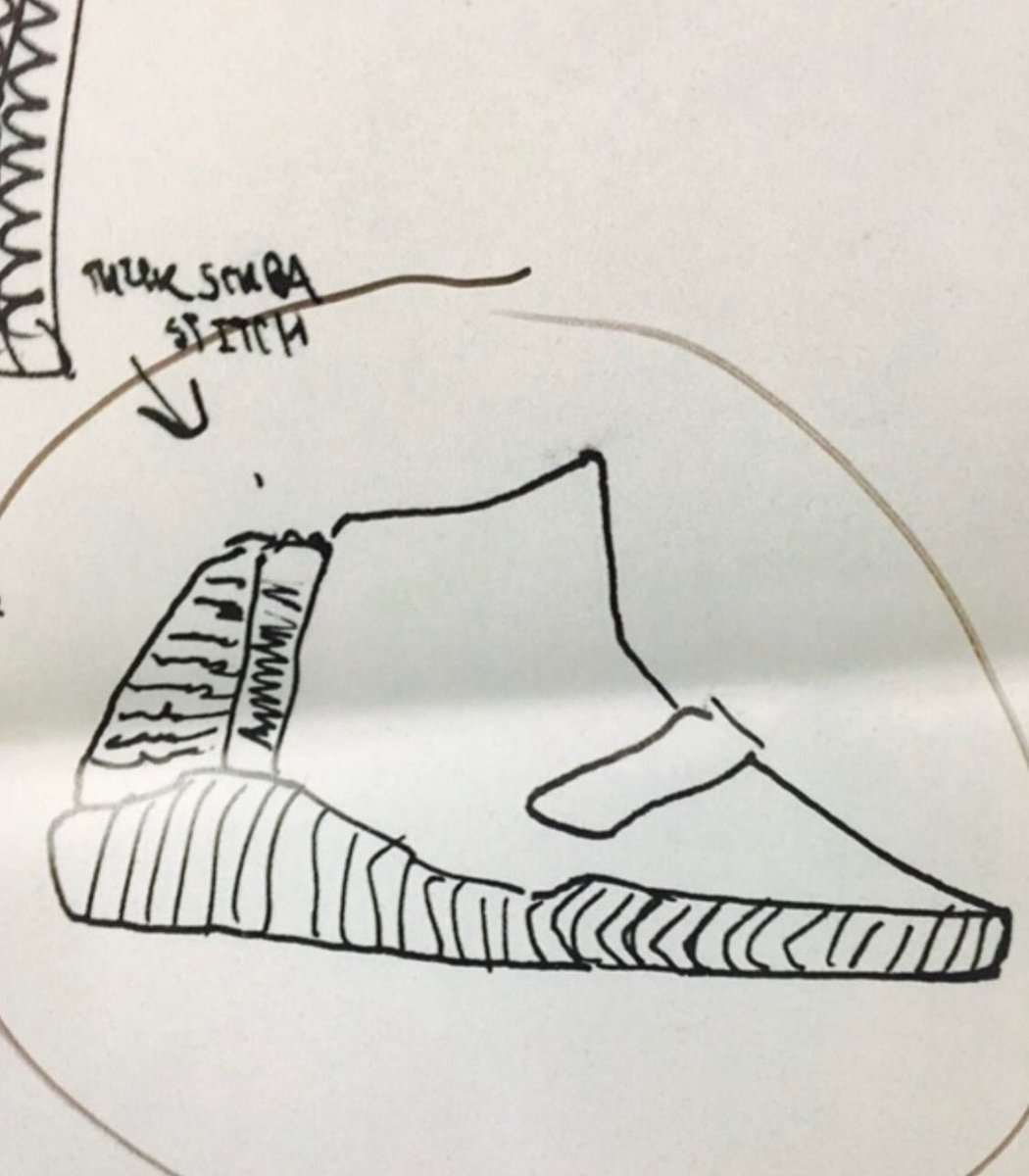 yeezy shoe drawing