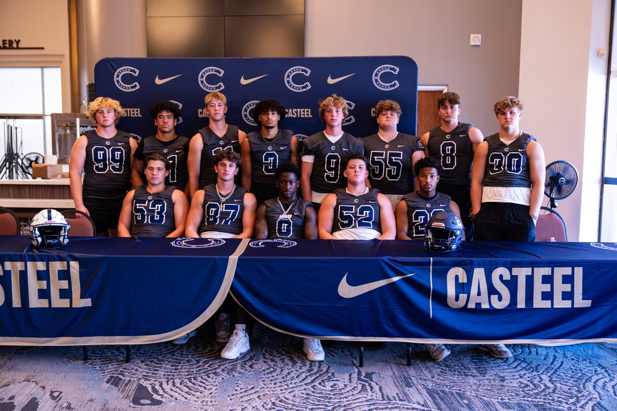 Casteel Football (@casteelfootball) on Twitter photo Media Day for the <a href="/CUSDAthletics/">CUSDAthletics</a> 2024 football season is a wrap! 13 Colts represented the team along with <a href="/CoachNewcombe/">Bobby Newcombe</a>! Thank you to all the local media that attended.
Game 1, August 30!!!
<a href="/casteeltdclub/">Casteel TD Club</a> <a href="/CasteelColts/">Casteel Colts</a> <a href="/AriannaGrainey/">Arianna Grainey</a> <a href="/CamCox12/">Cameron Cox</a> <a href="/Sports360AZ/">Sports360AZ</a> <a href="/azc_obert/">Richard Obert</a> Media Day for the <a href="/CUSDAthletics/">CUSDAthletics</a> 2024 football season is a wrap! 13 Colts represented the team along with <a href="/CoachNewcombe/">Bobby Newcombe</a>! Thank you to all the local media that attended.
Game 1, August 30!!!
<a href="/casteeltdclub/">Casteel TD Club</a> <a href="/CasteelColts/">Casteel Colts</a> <a href="/AriannaGrainey/">Arianna Grainey</a> <a href="/CamCox12/">Cameron Cox</a> <a href="/Sports360AZ/">Sports360AZ</a> <a href="/azc_obert/">Richard Obert</a>