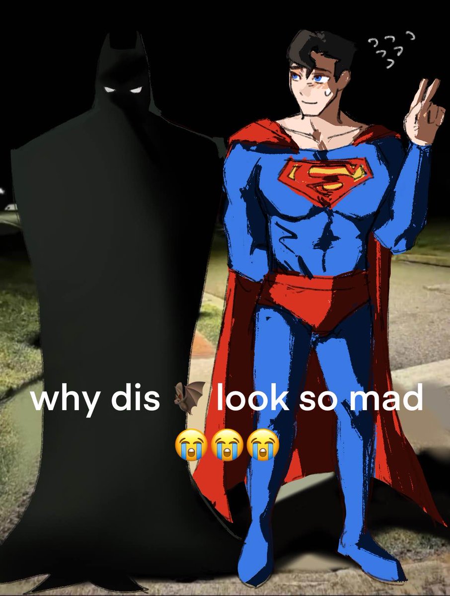 HUAQ127's tweet photo. 🦇😠🦸♂️😧
#batsupes
#Superman
#Batman https://t.co/uA1emK1Anz
