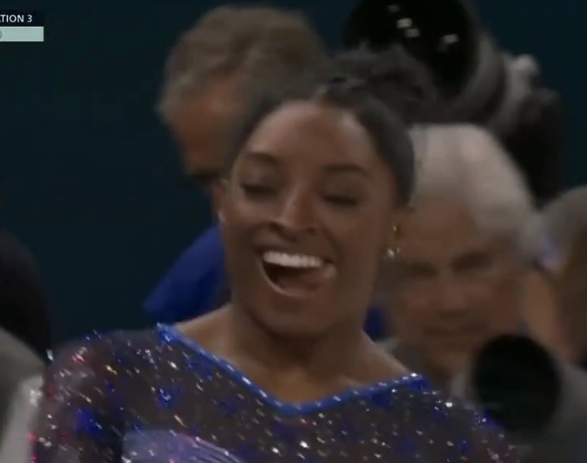 espnW's tweet photo. Simone after she ATE on beam 😤 https://t.co/yOXcFeUEjM