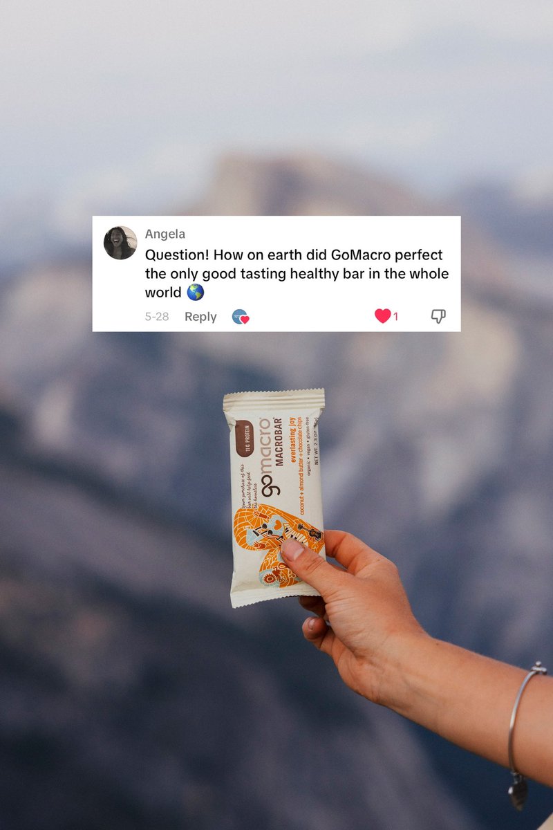 gomacro's tweet image. Answer! 1 cancer diagnosis, lots of trial and error, and a mission to spread awareness for a balanced, plant-based lifestyle with products that make a positive impact on the planet.

#cleanliving #cleaningredients #plantbased #sustainable #proteinbar